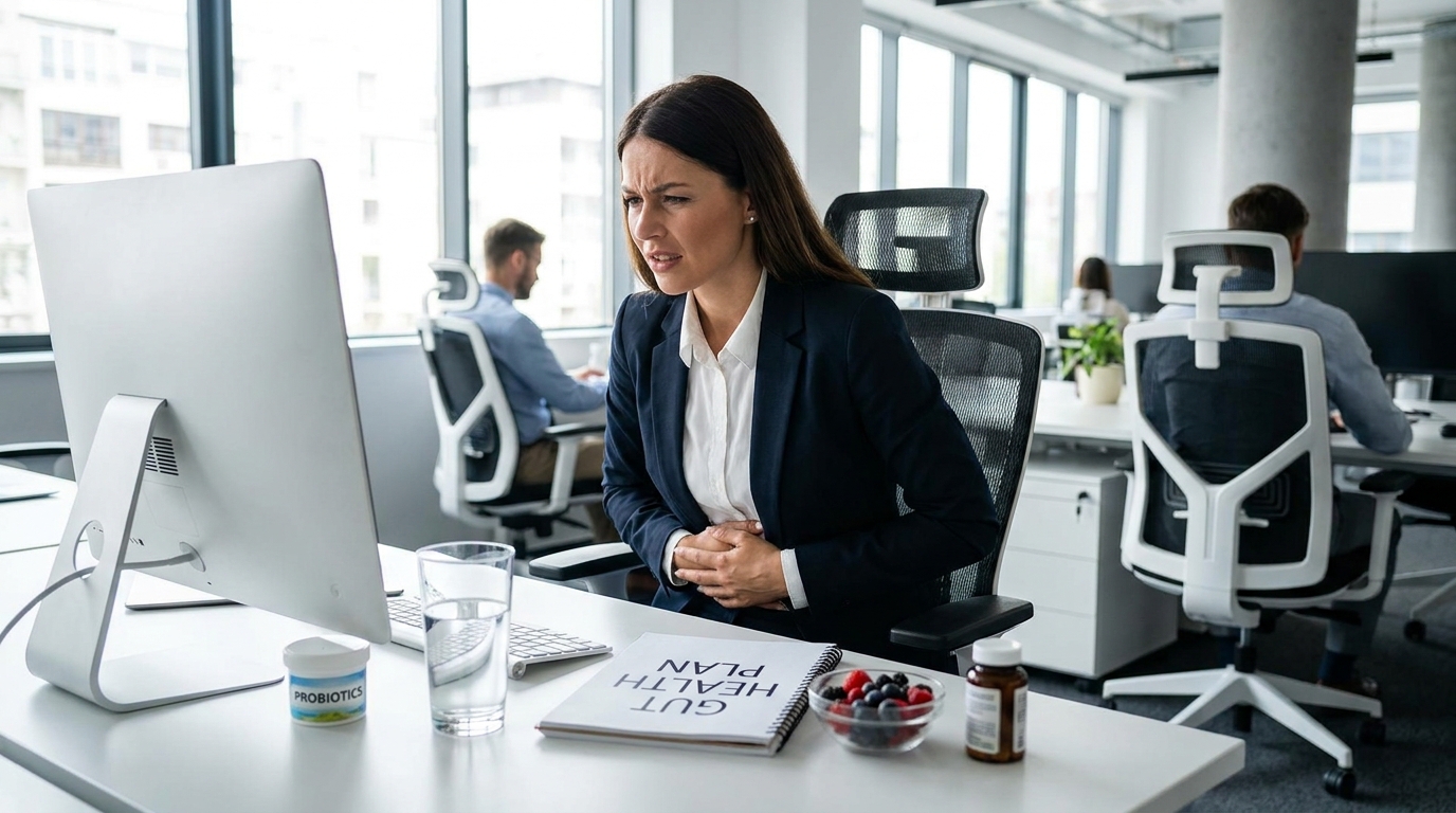 Always bloated at your desk? Gut fixes for busy office workers