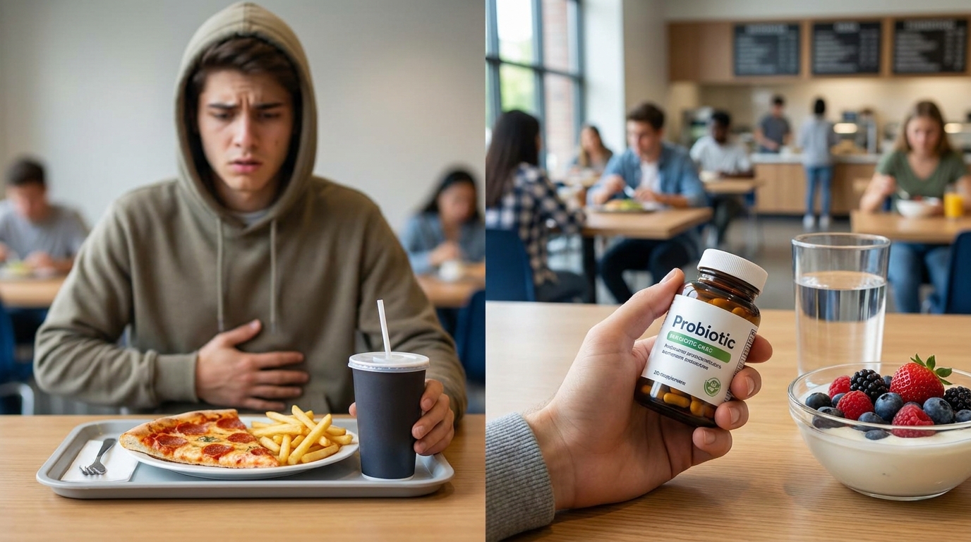Campus cafeteria food got your stomach in knots? Student gut hacks