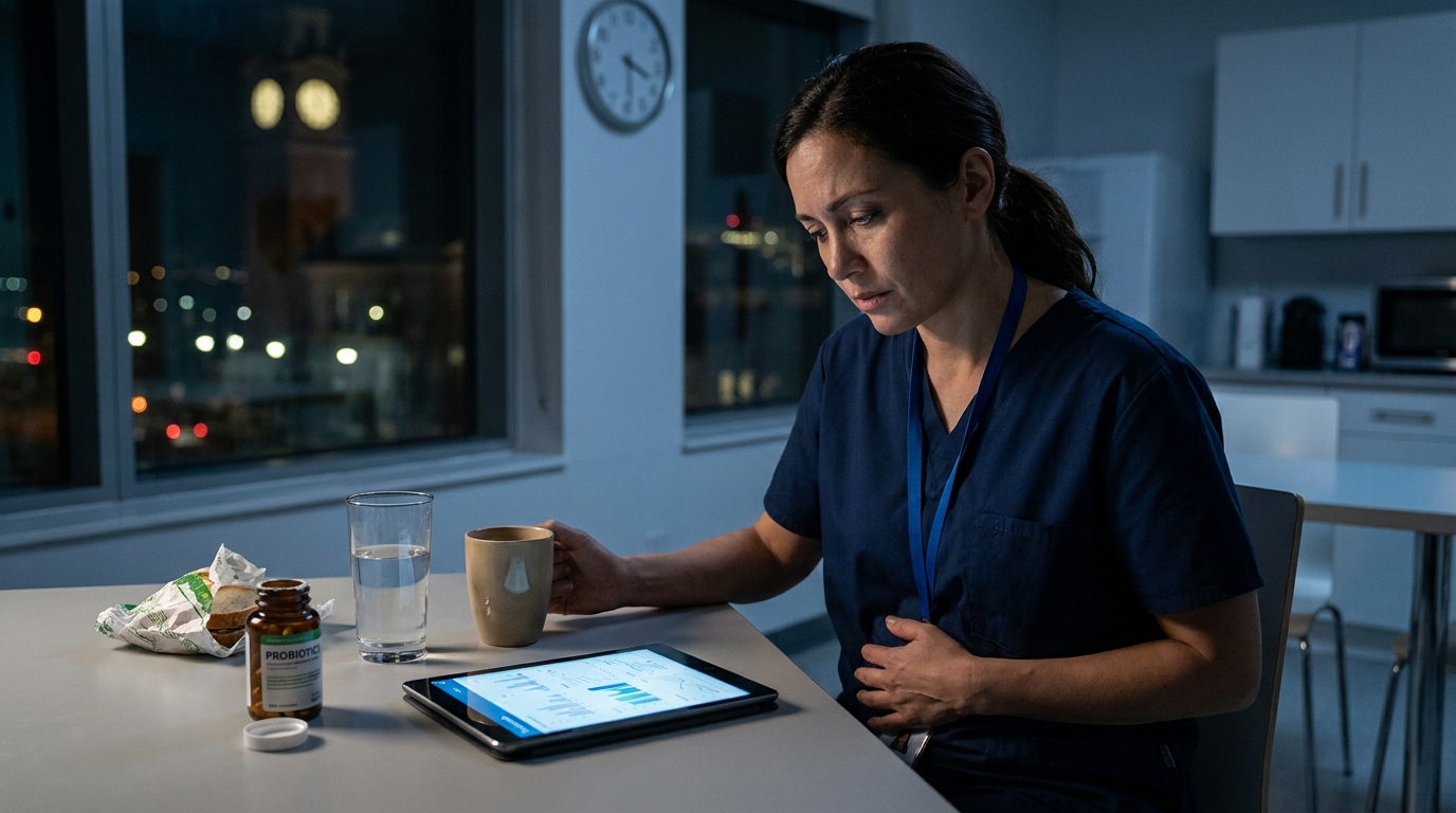 Night shifts, coffee, and stomach pain: gut support for hospital staff