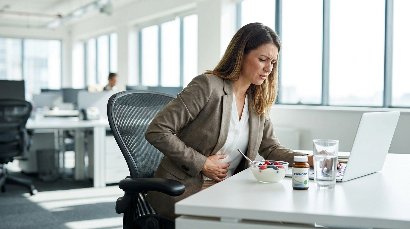 Sitting all day and feeling backed up? Gut solutions for desk workers