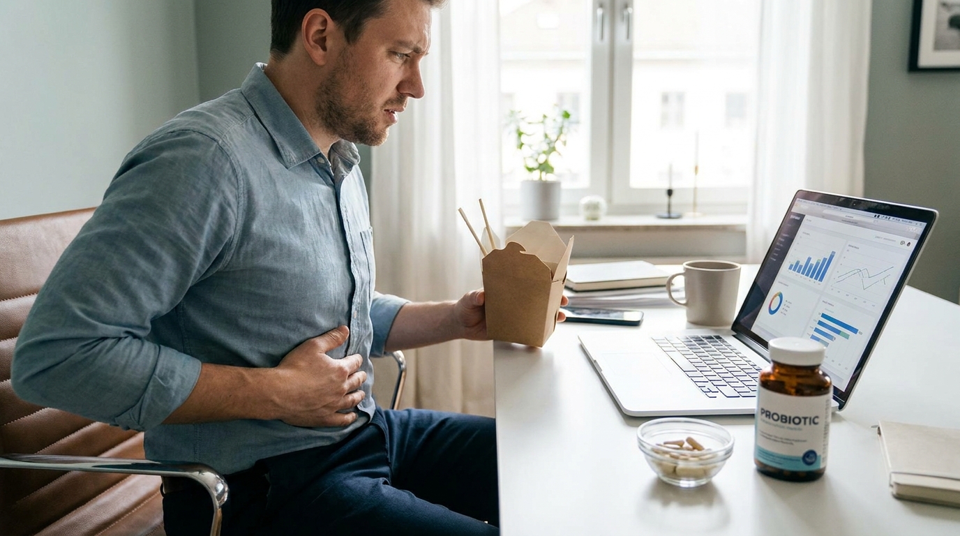 Startup stress, takeout food, and bloating: gut protection for founders