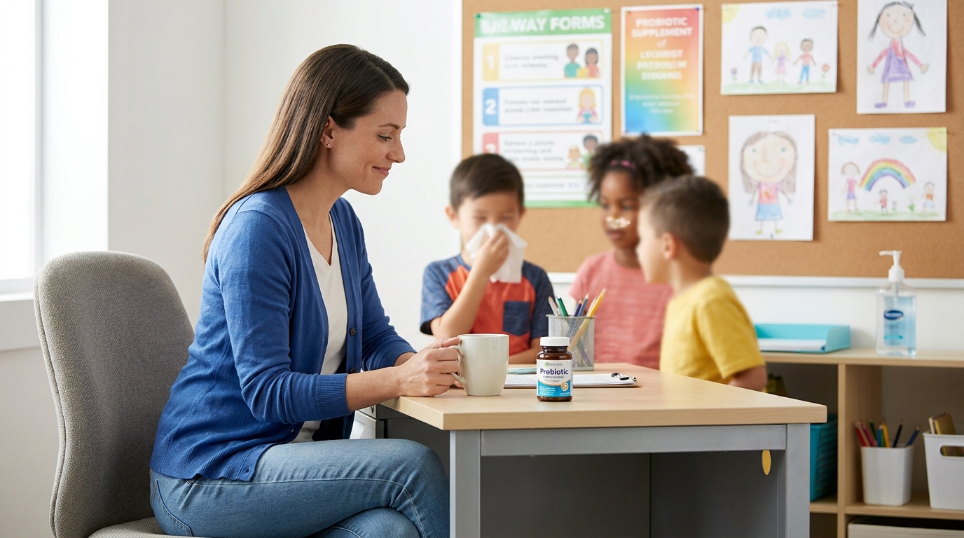 Teachers, kids, and constant colds: gut support for life in the classroom
